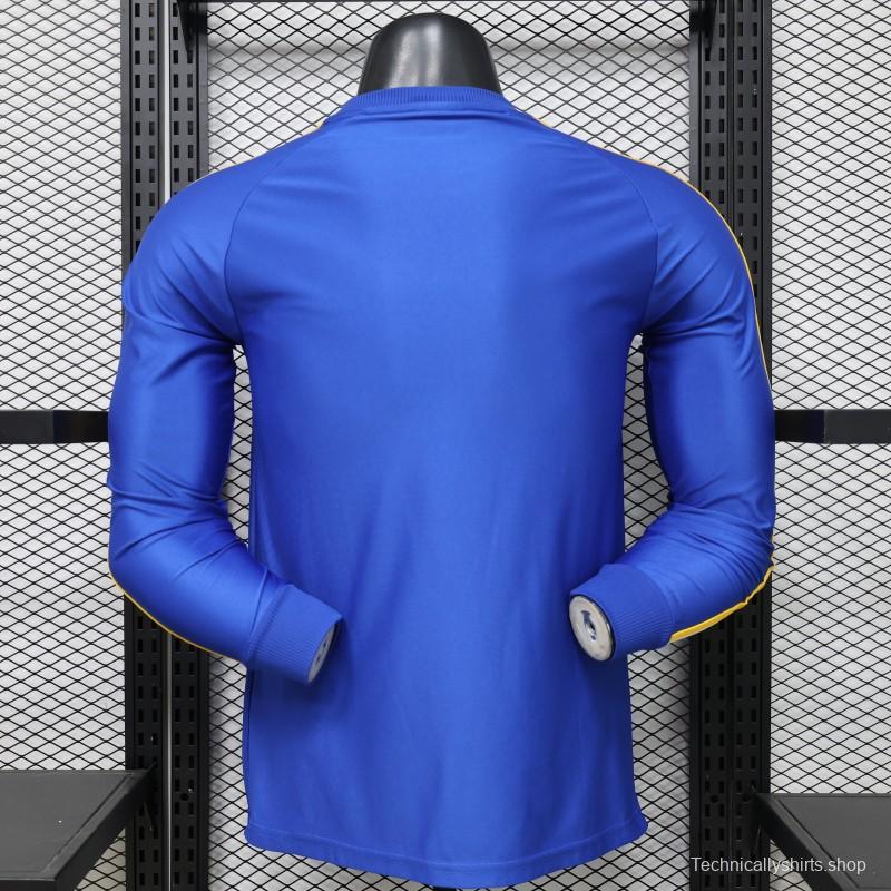 Player Version 2026 Real Madrid Blue Long Sleeve  Adidas Originals Retro Special Edition Jersey