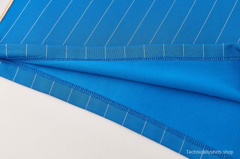 26/27 Real Madrid  Blue Pinstripe  Short Sleeve+Soccer Shorts