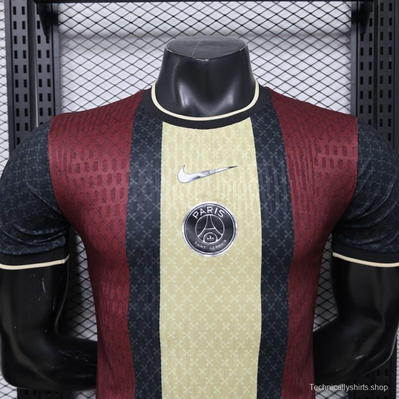 Player Version 26/27  PSG Paris Saint-Germain Black Burgundy Gold Special Edition Jersey