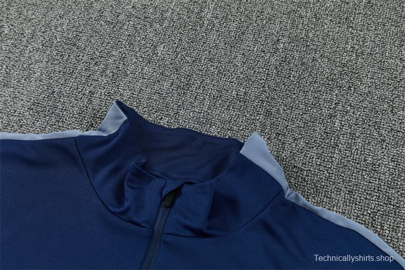 2026 England Navy Blue  Half Zipper Jacket Tracksuit + Long Pants (Nike)