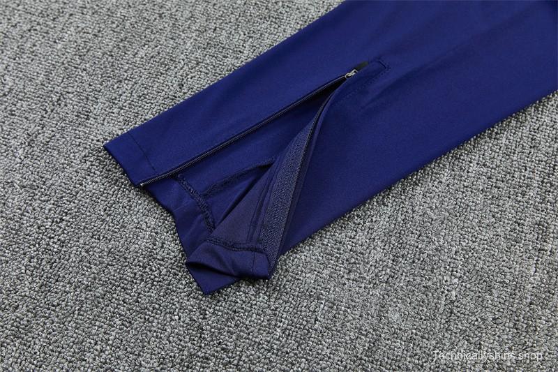 2026 Inter Milan Dark Navy Blue Half Zipper Jacket Tracksuit + Long Pants