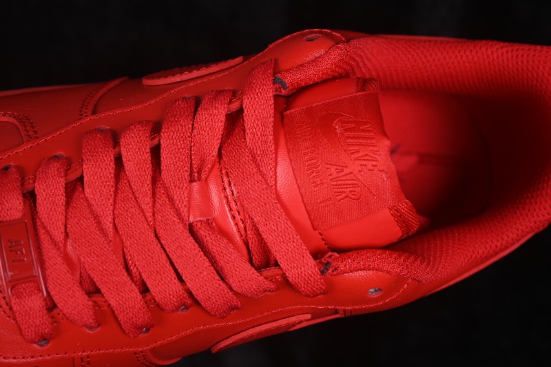 Nike Air Force 1 '07 Low Basketball Shoes with Classic Red Leather Upper