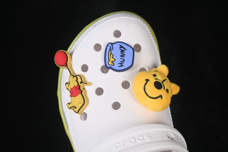 Crocs Disney x Smurfs Platform Clog with Round Toe and Thick Sole for Women - White Winnie the Pooh