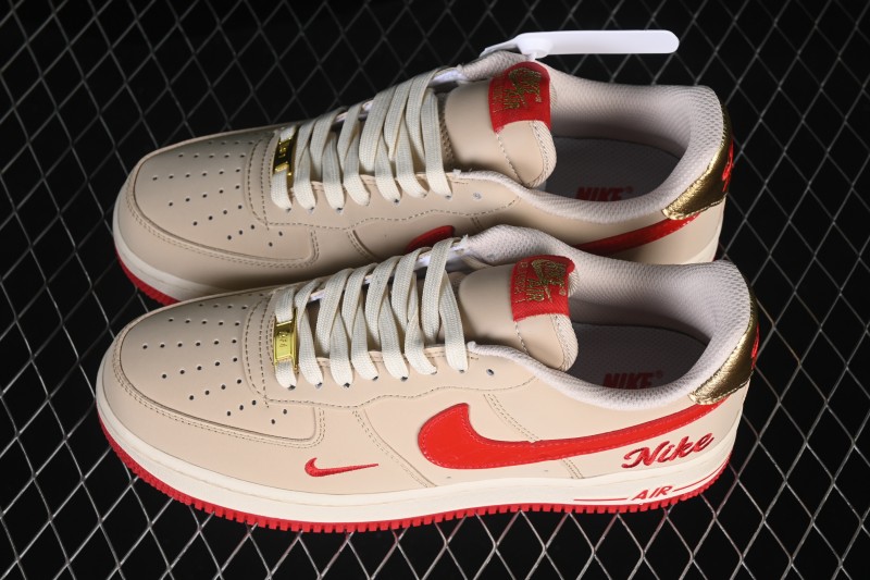 Nike Air Force 1 '07 Low Casual Sneakers with Premium Leather and Classic Cushioning - NH0601-526