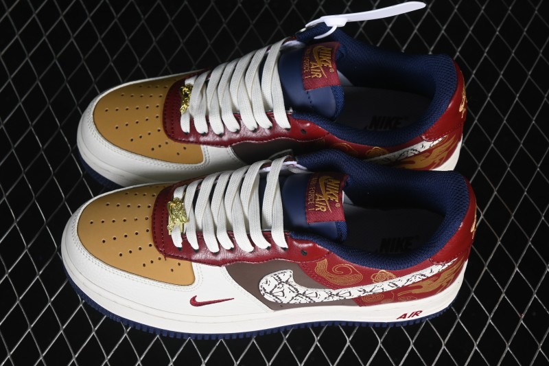 Nike Air Force 1 '07 Low Year of the Horse Limited Edition Auspicious Cloud Gold Pattern Casual Sneakers - NH0601-535