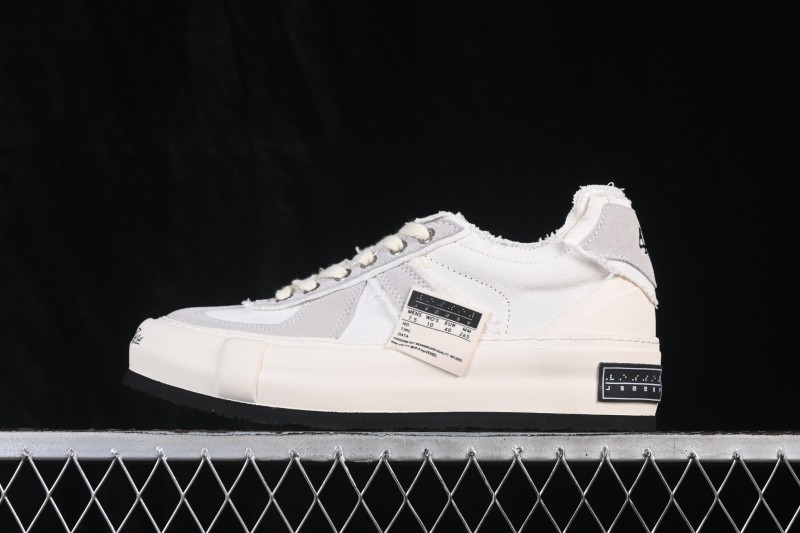 xVESSEL Wu Jianhao Black Toe Tweed Deconstructed Low-Top Chunky Sole Skate Shoes S19X001B