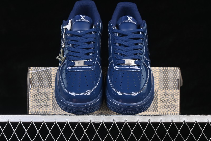 Nike Air Force 1 '07 Low Louis Vuitton Collaboration Casual Sneakers in Iridescent Blue - NH0601-524