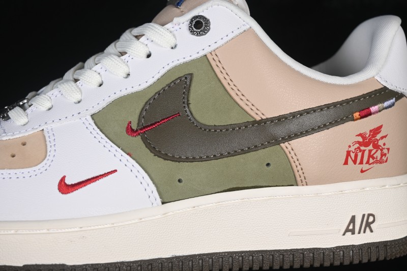 Nike Air Force 1 '07 Low Year of the Horse Limited Edition Khaki Green Casual Skate Shoes - DF0188-135