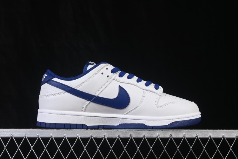 Nike SB Dunk Low White Blue Skateboarding Shoes - HF5441-117