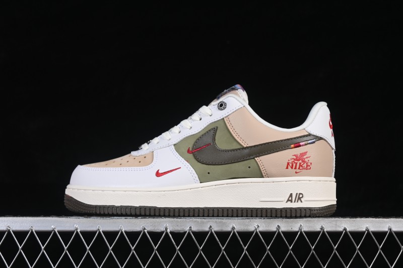 Nike Air Force 1 '07 Low Year of the Horse Limited Edition Khaki Green Casual Skate Shoes - DF0188-135