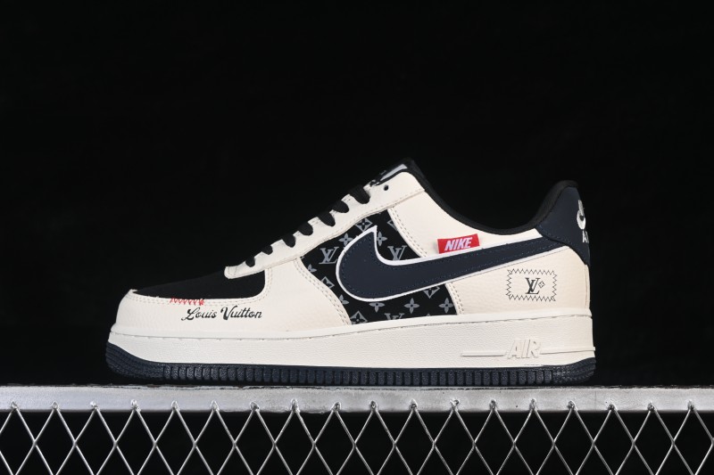 Nike Air Force 1 '07 Low LV Collab Classic Black and Sail Casual Sneakers - LD1999-022