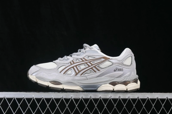 Asics Gel-NYC Retro Running Sneakers with Breathable Mesh and Suede Upper - 1203A383-114