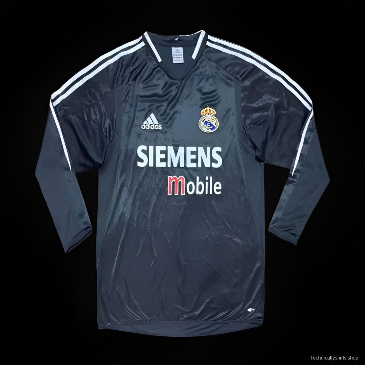 Retro 04/05 Real Madrid Third Black Long Sleeve Jersey