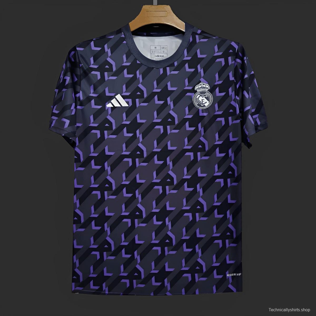 23/24 Real Madrid Shadow Blue Pre-Match Jersey