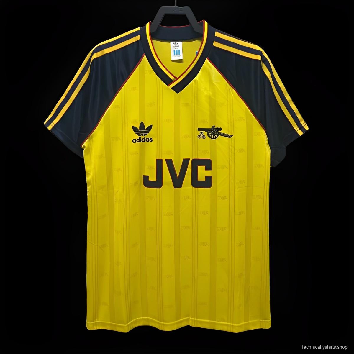 Retro 88/90 Arsenal Away Yellow Jersey