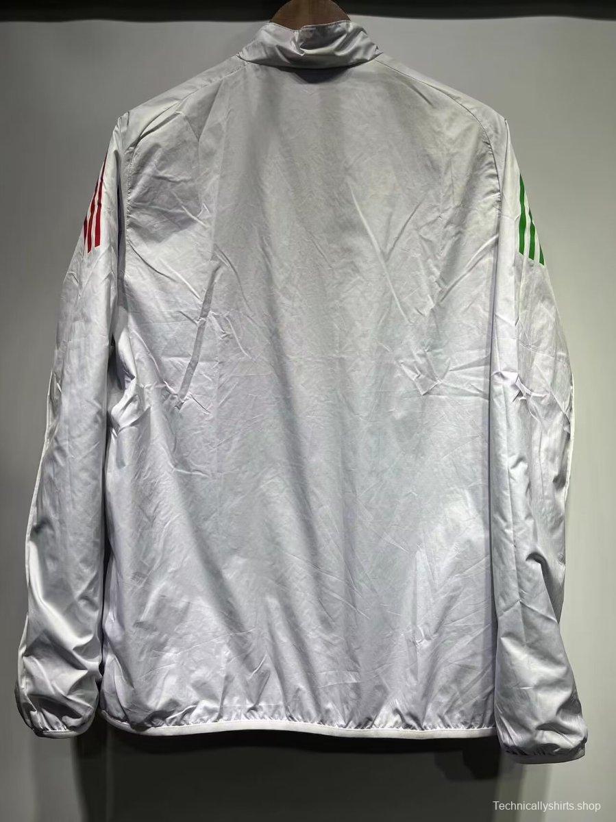 2024 Italy White/Blue Reversible Windbreaker