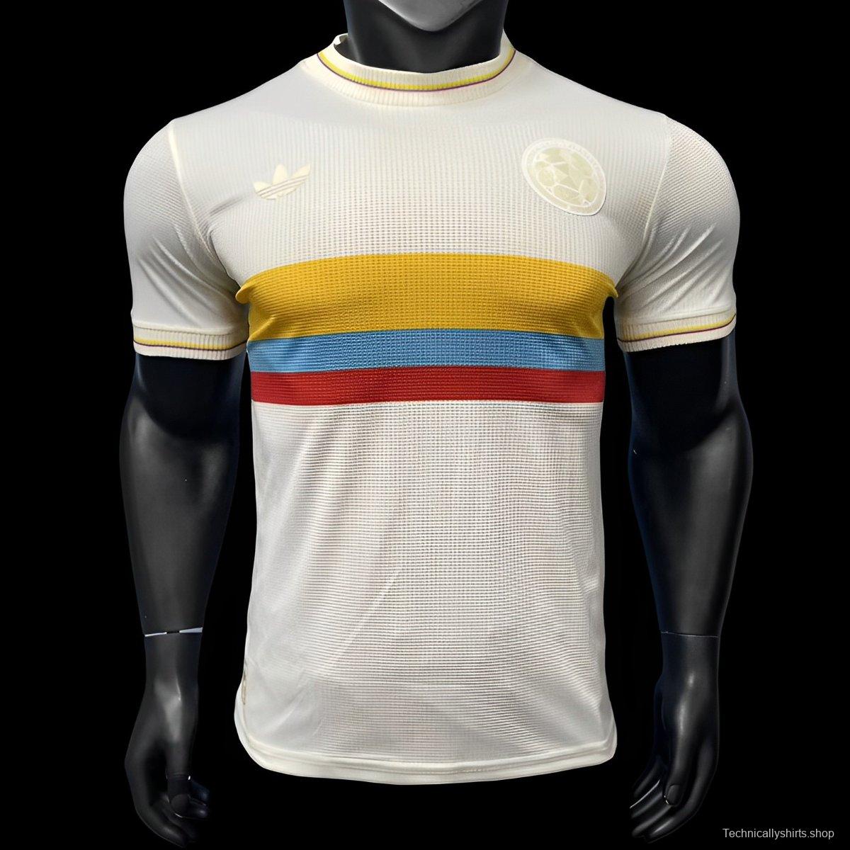 Player Version 2024 Colombia White 100Th Anniversary Jersey