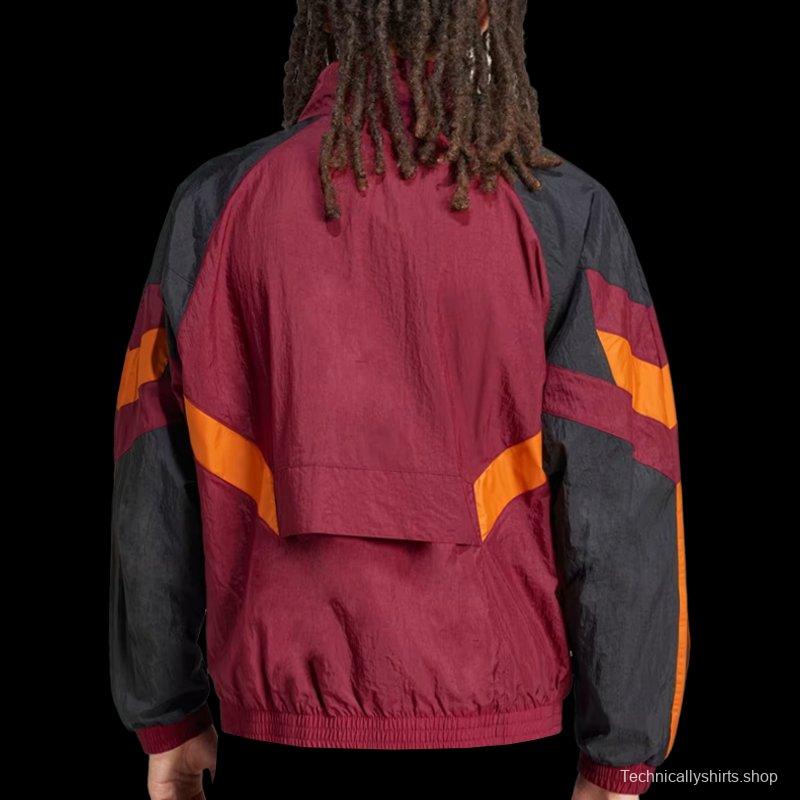 24/25 Roma x Adidas Original Full Zipper Track Top Windbreaker