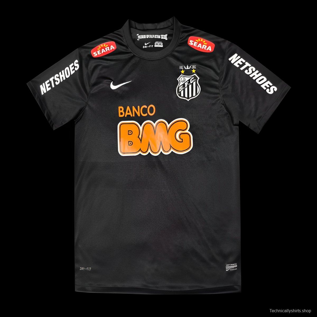 Retro 10/11 Santos Away Black Jersey