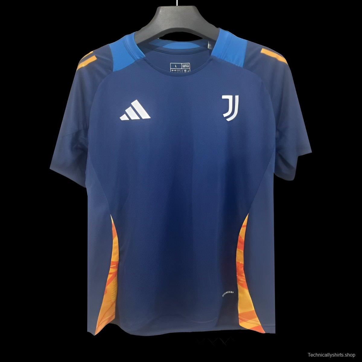 24/25 Juventus Blue/Orange Pre-Match Jersey