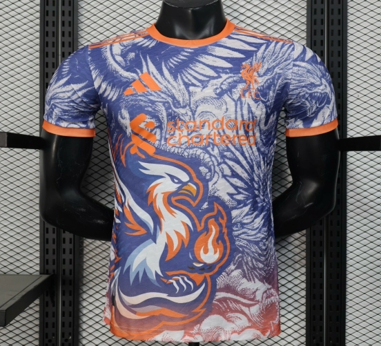 Player Version 25/26 Liverpool Blue with Orange Flaming Bird Special Jersey