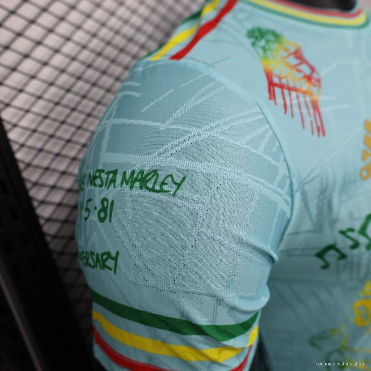 Player Version 25/26 Ajax Navy Skyblue with Bob Marley Tribute Jersey