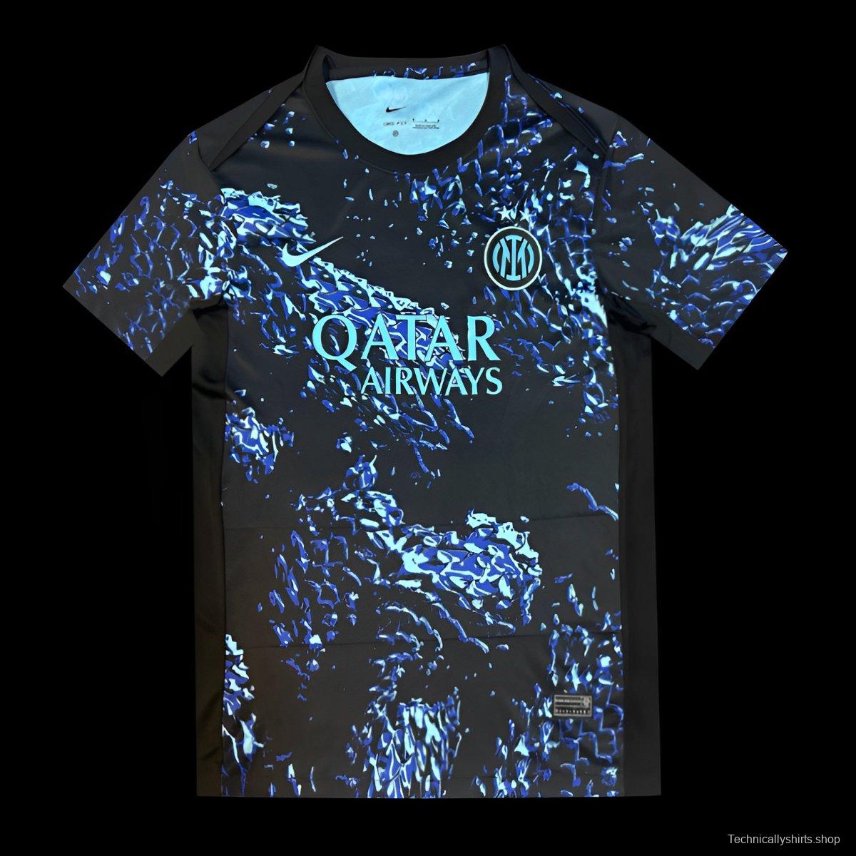 25/26 Inter Milan Black with Blue Snake Pattern Jersey