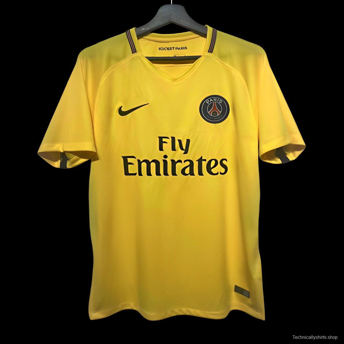 Retro 17/18 PSG Away Yellow Jersey