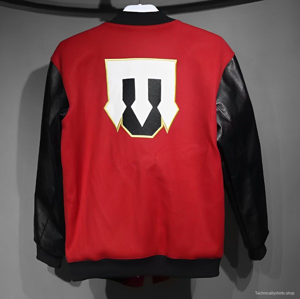 24/25 Manchester United Letterman Red/Black Jacket