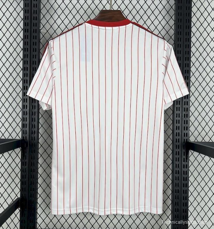 25/26 Benfica Adidas Original White with Red Pinstripes Jersey