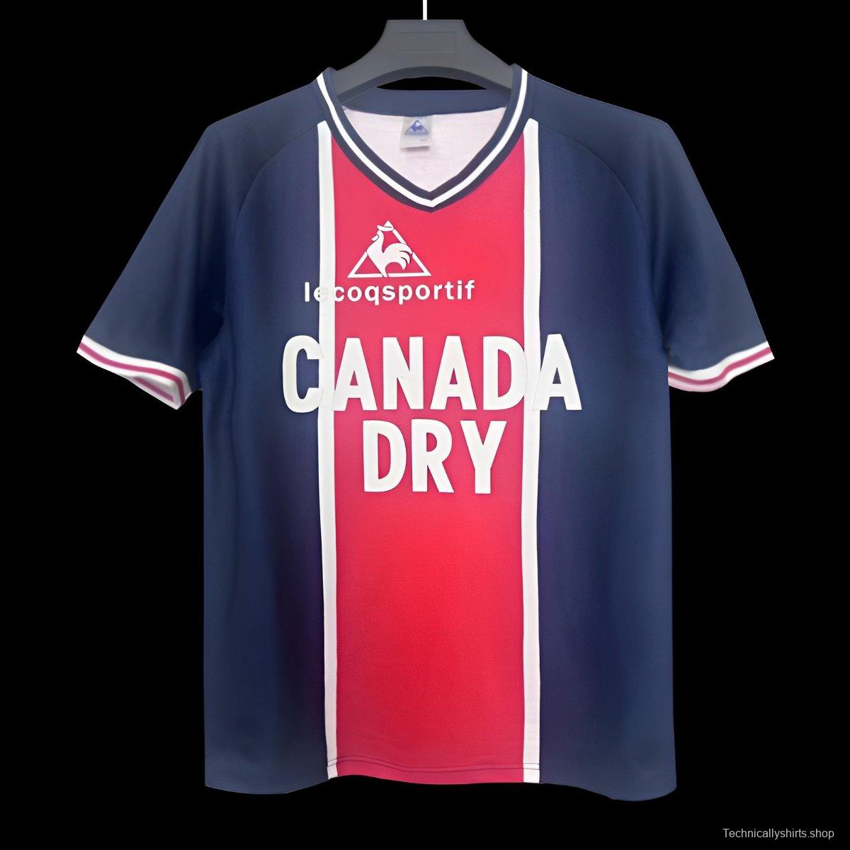 Retro 74/75 PSG Home Cotton Jersey With Velvet Sponsor