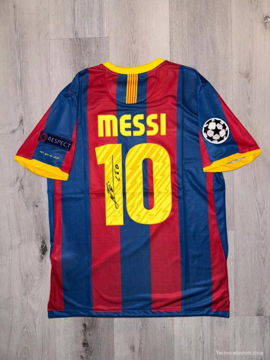 messi 10/11 ucl final signed