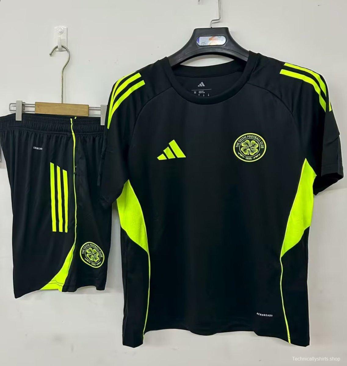 25/26 Celtics Pre-Match Jersey Black+ Shorts