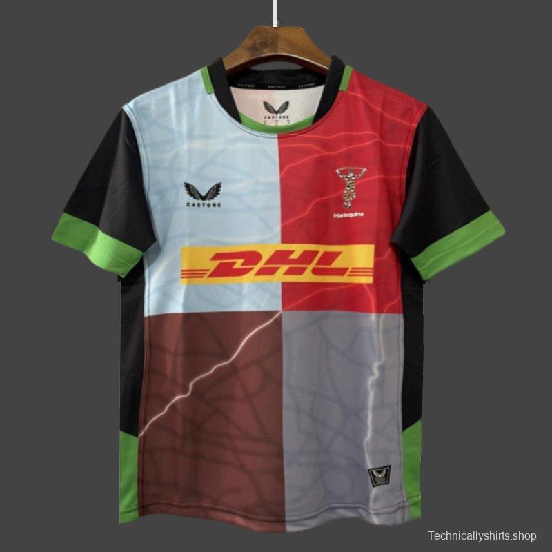 25/26 Harlequins Multicolor with Quartered Harlequin Pattern Jersey
