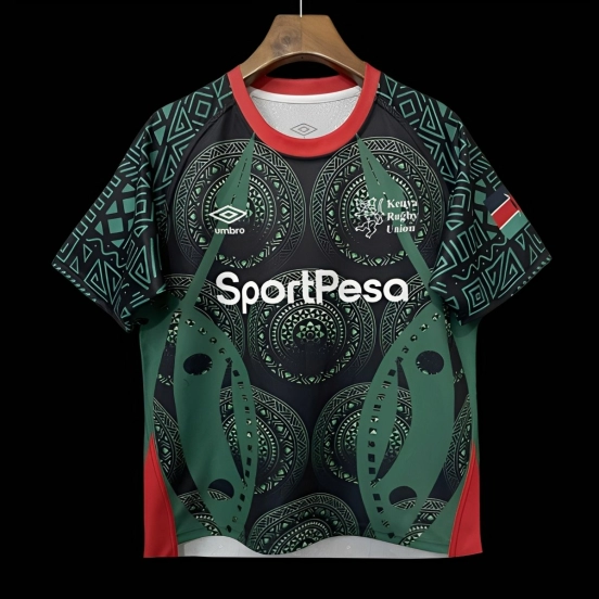2026 Kenya Green with Black Maasai Shield and Tribal Patterns Jersey