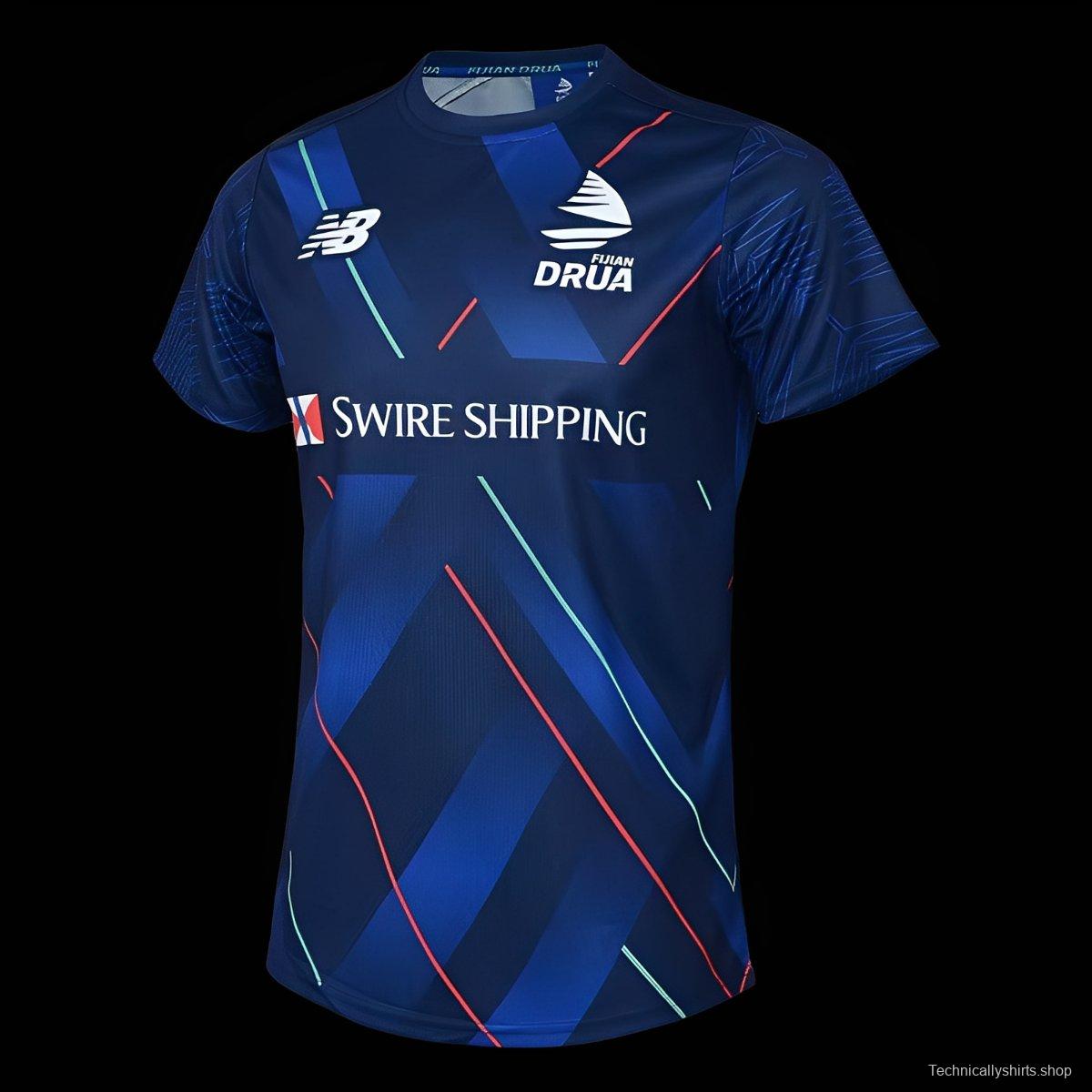 25/26 Fijian Drua Navy with Diagonal Stripes Home Jersey