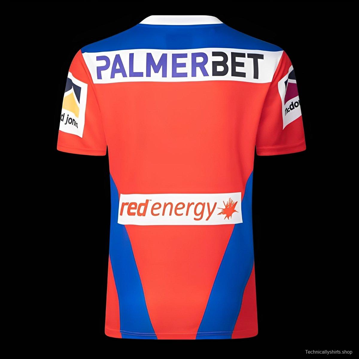 25/26 Newcastle Knights Blue and Red with Large Inverted Chevron Home Jersey