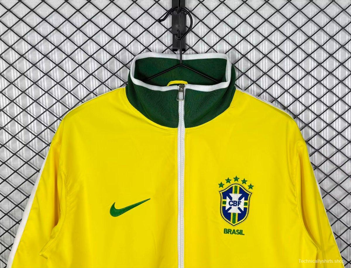 Retro 2010 Brazil Home Windbreaker