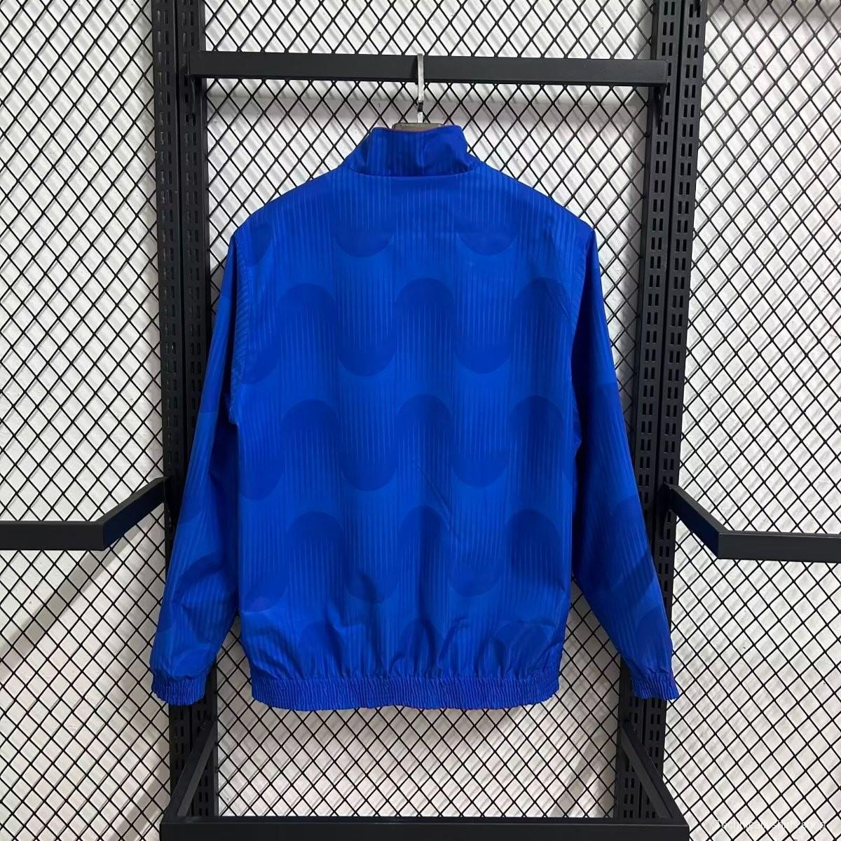 2026 Spain Red/Blue Full Zipper Reversible Windbreaker