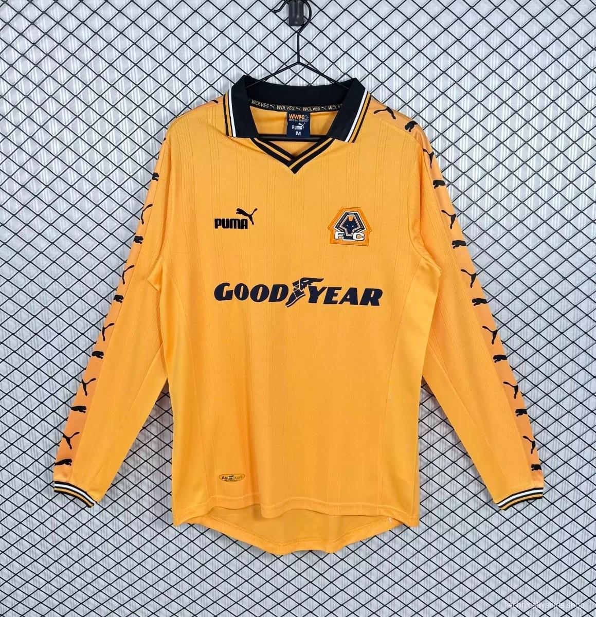 Retro 98/99 Wolverhampton Wanderers Home Long Sleeve Jersey