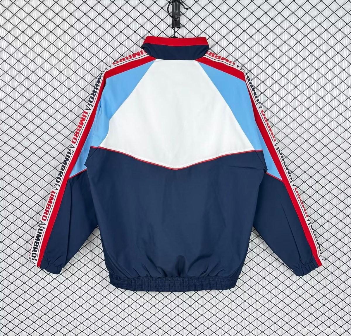 Retro 98/99 Celta Navy/White Full Zipper Windbreaker