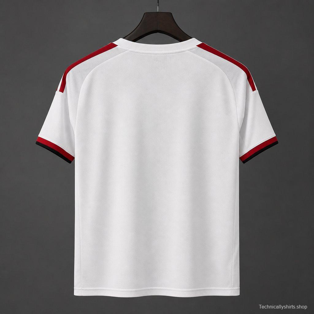25/26 Flamengo 2025/26 Away White/Red/Black Jersey