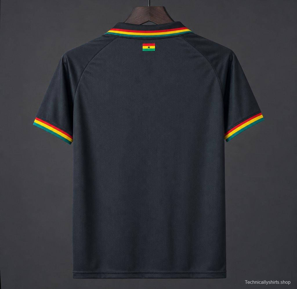 2026 Ghana Heritage Collection Black Polo Jersey.