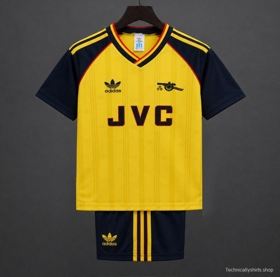 Retro Kids 88/90 Arsenal Yellow Away Jersey