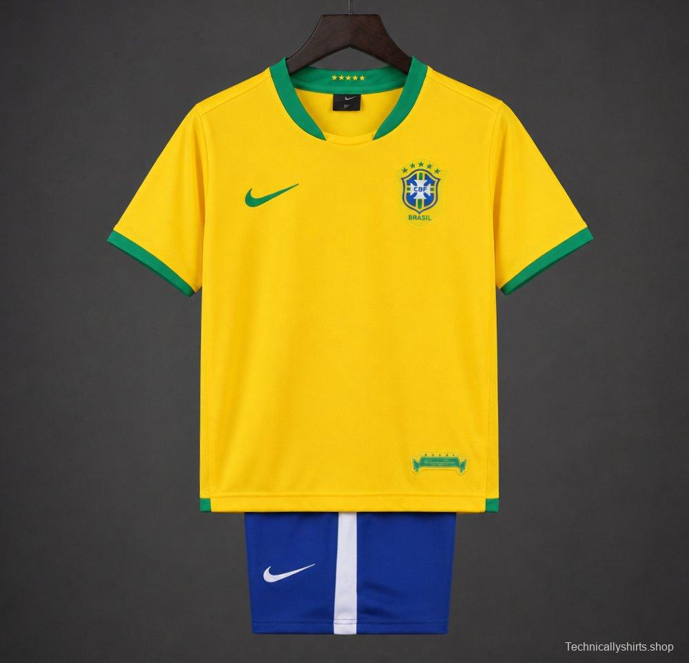 Retro Kids 2006 Brazil Home Jersey