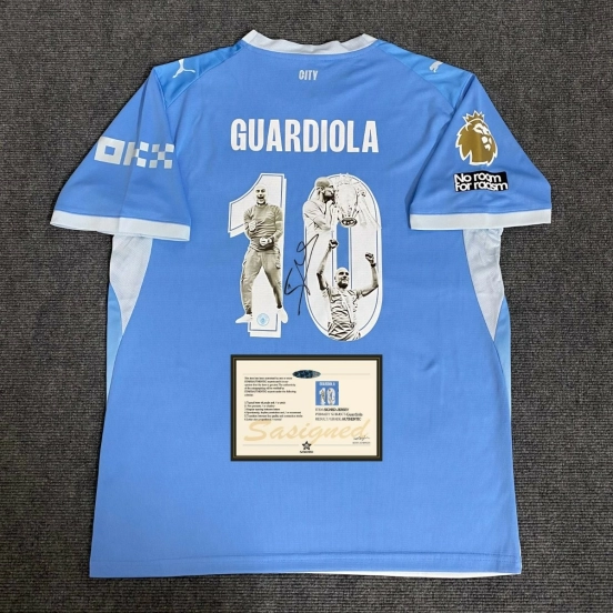 Pep Guardiola Special Signed Shirt