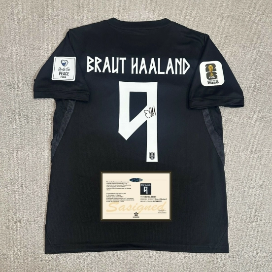 Haaland Norway Black 2026 World Cup Signed