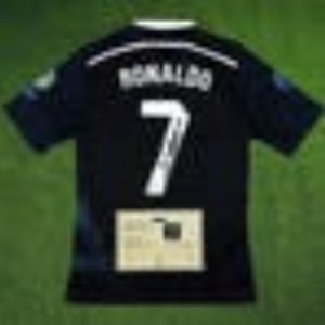 Retro 14/15 Real Madrid Third Dragon Black Soccer Jersey SIGNED + COA